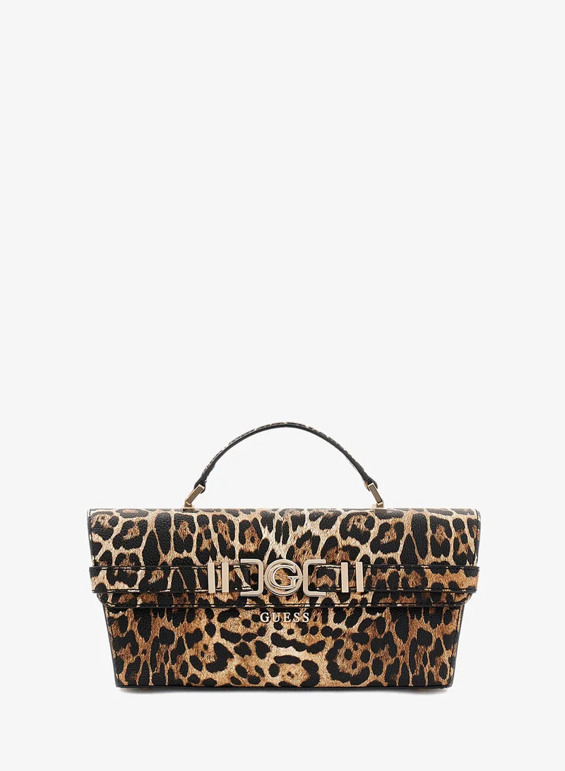 GUESS CIRENE Animal Patterned Top Handle Bag